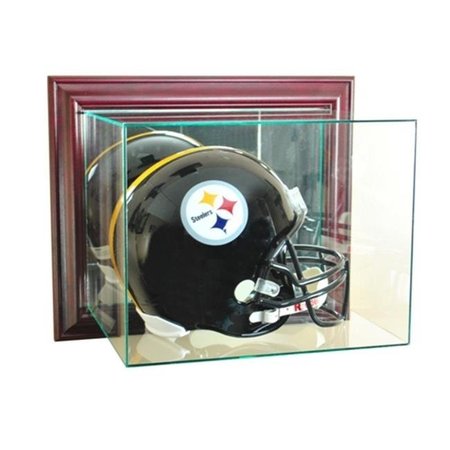 PERFECT CASES Perfect Cases WMFBH-C Wall Mounted Football Helmet Display Case; Cherry WMFBH-C